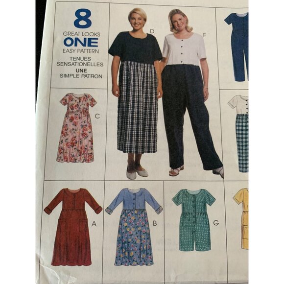McCall's Misses Dress Jumpsuit Sewing Pattern Sz 28W - 50 8732 - Uncut - Picture 2 of 11